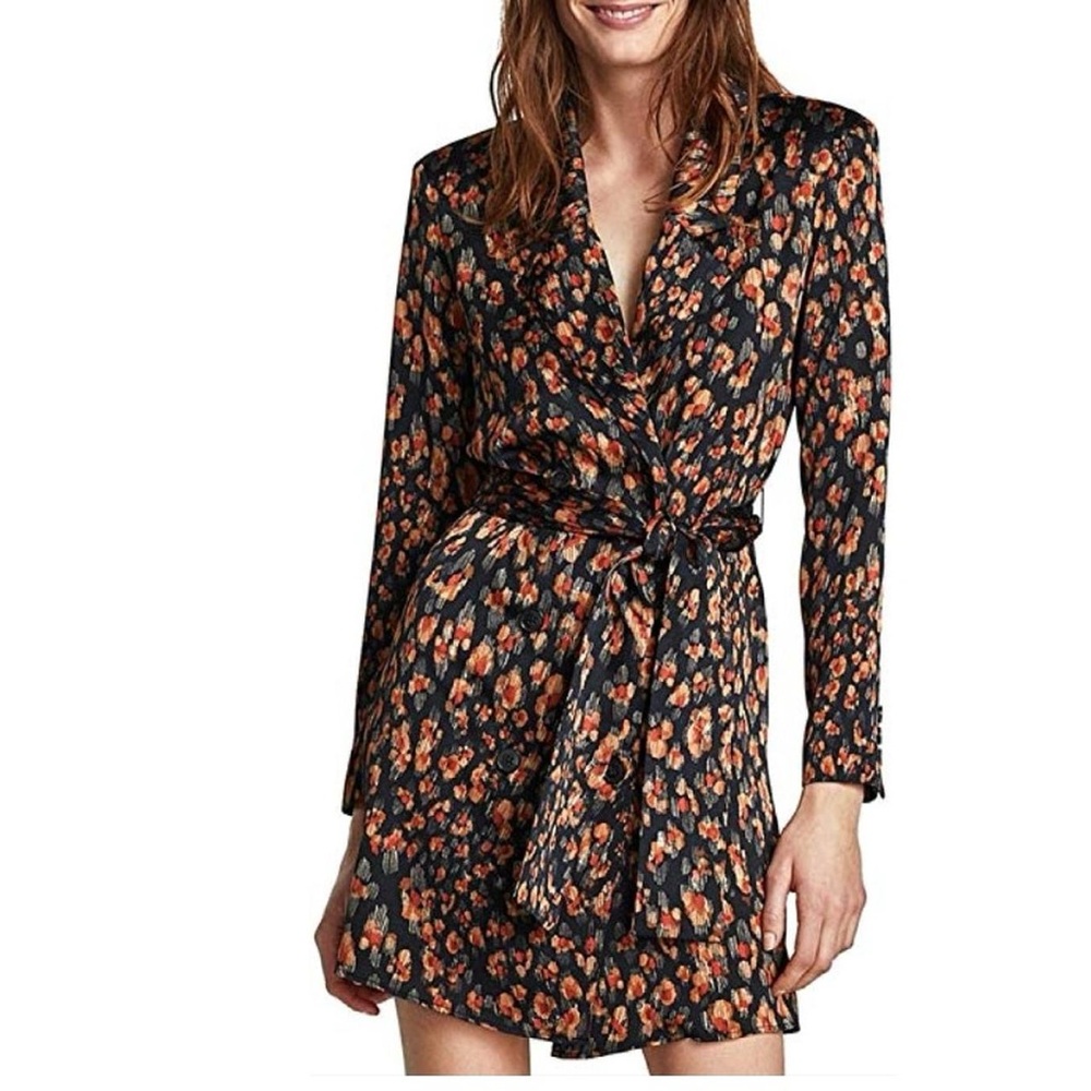 Zara printed blazer dress
